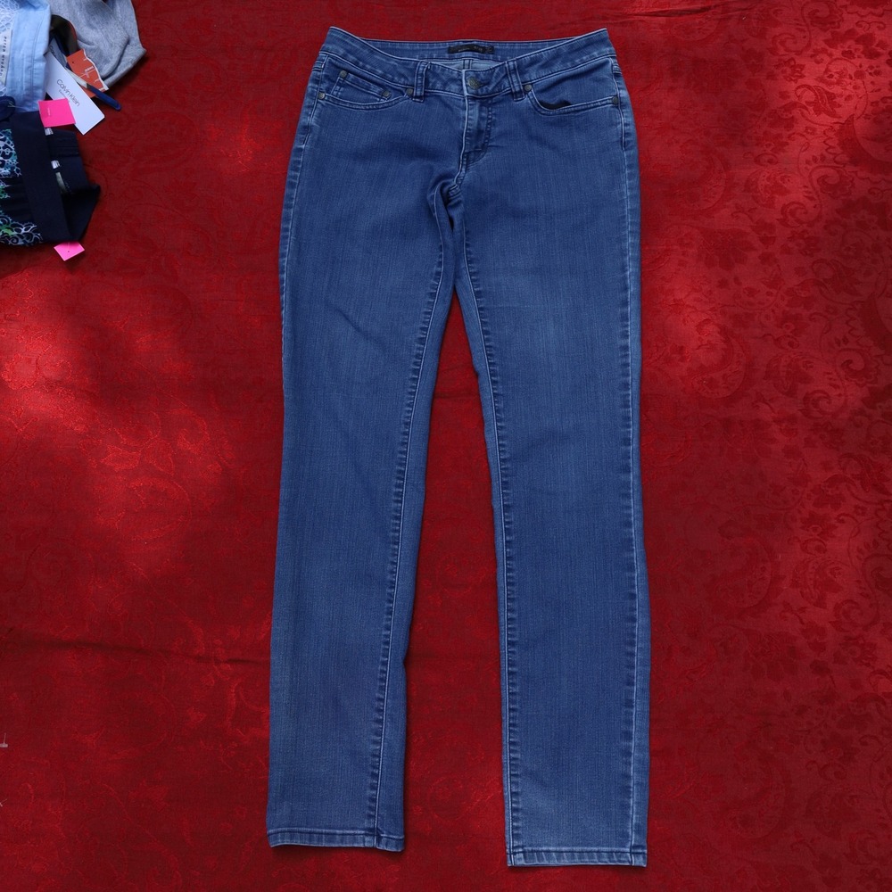 prAna Skinny Jeans Womens 6/28 Blue Excellent Mid Rise Stretch Denim Pants